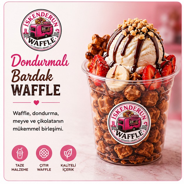 Dondurmalı Bardak Waffle